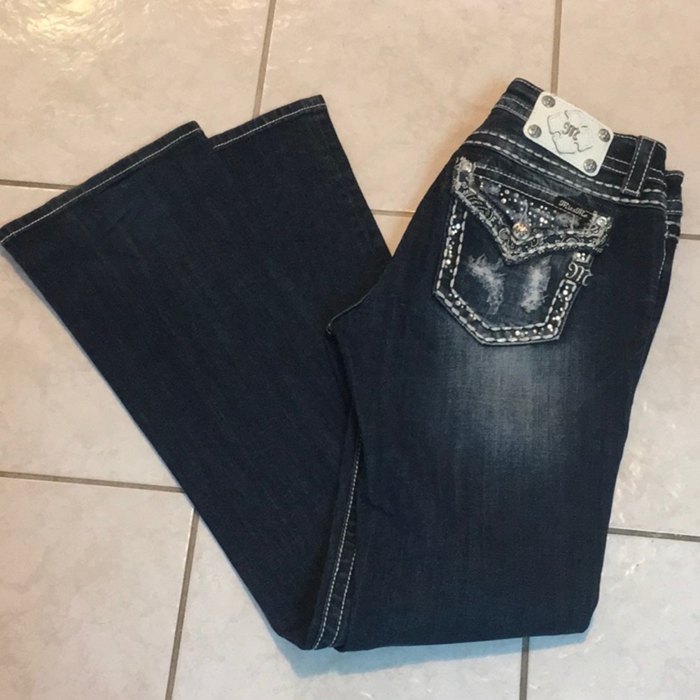 MISS ME Signature Boot Jeans 30 x 34 Paisley